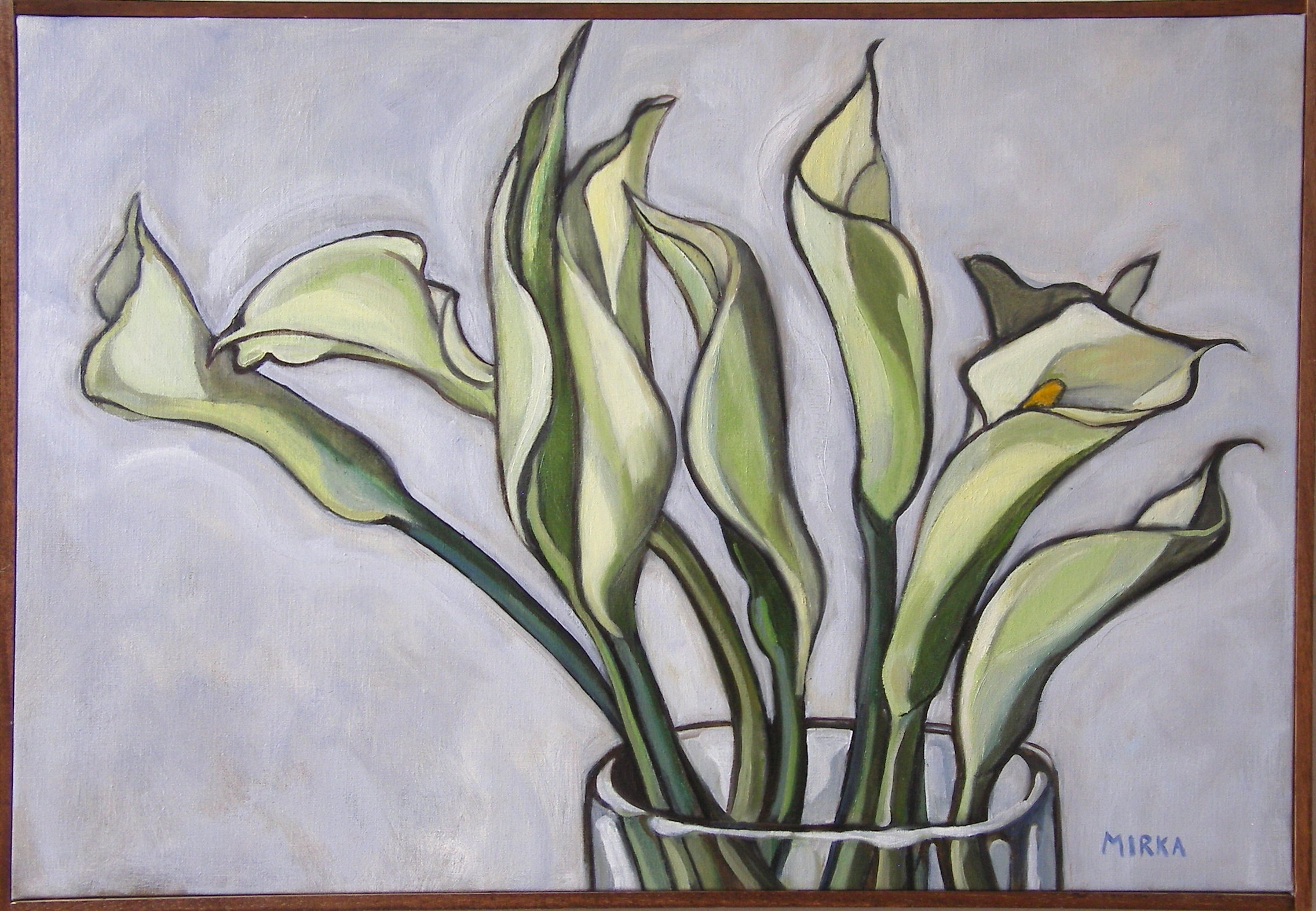 Arums  Huile / Toile  50 x 73 - Ref 238